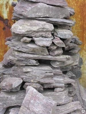 Камень сланец кварцованный 30-60 кг сиреневый для ландшафтных работ