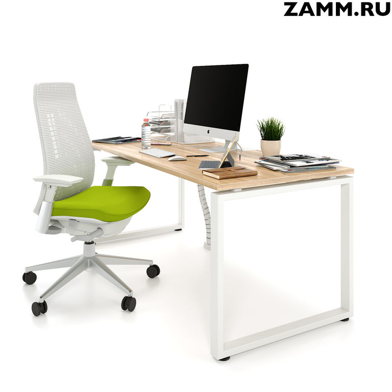 Стол компьютерный/письменный ZAMM Зета ТР Дуб Бардолино/Белый. Размер 70х18