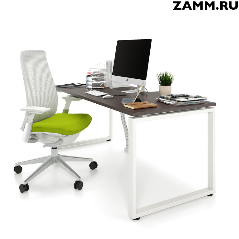 Стол компьютерный/письменный ZAMM Зета ТР Дуб Сорано/Белый. Размер 80х100см