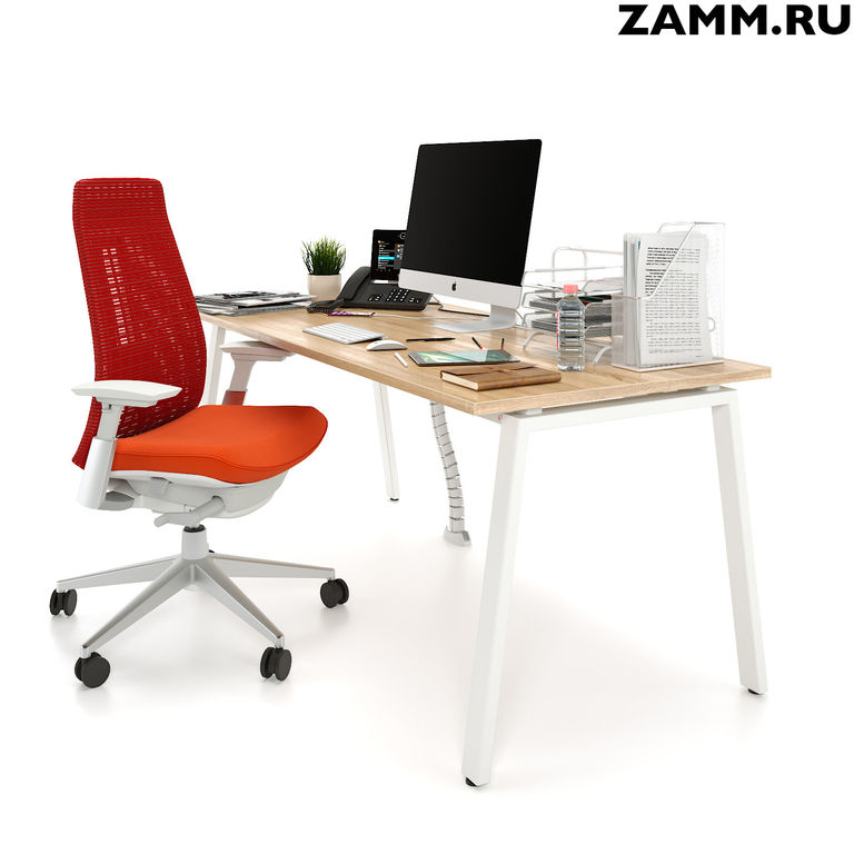 Стол компьютерный/письменный ZAMM Каппа ТР Дуб Бардолино/Белый. Размер 80х1