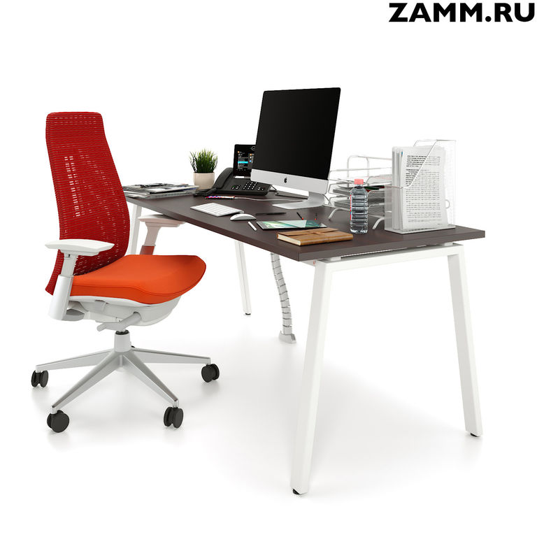 Стол компьютерный/письменный ZAMM Каппа ТР Дуб Сорано/Белый. Размер 80х200с