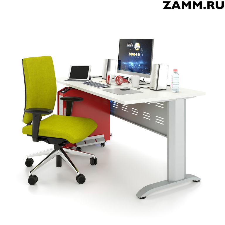 Стол компьютерный/письменный ZAMM Альфа 2 Вест с металлическим экраном овал