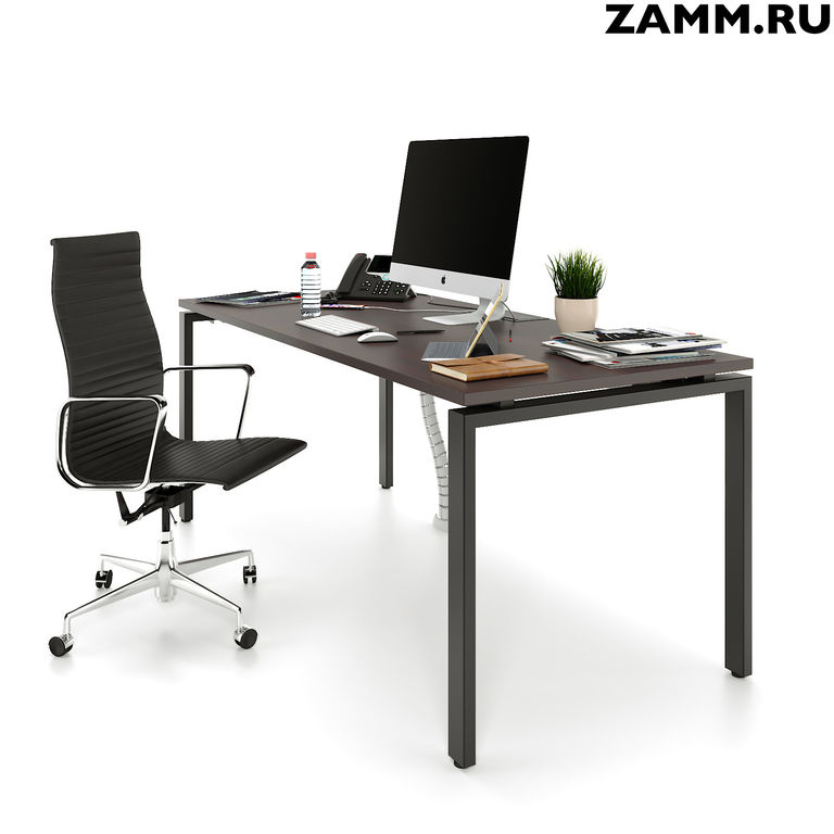Стол компьютерный/письменный ZAMM Формат ТР Дуб Сорано/Чёрный. Размер 70х12