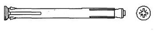 Дюбель металлический рамный потайная головка ОМАКС 10 х 52 