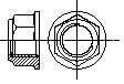 Гайка шестигранная с фланцем DIN 6923 М 8