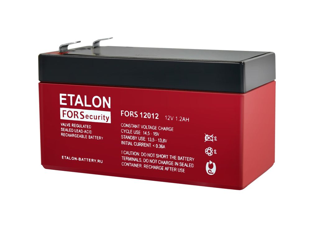 Аккумулятор Etalon FORS 12012 1,2Ач акб 12в-1,2а/ч 12-1,2 1,2/12
